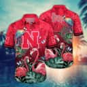 NCAA Nebraska Cornhuskers Hawaiian Shirt Pink Flamingo And Palm Leaves