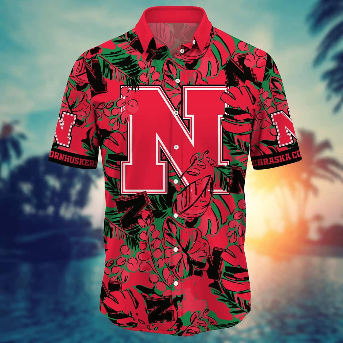NCAA Nebraska Cornhuskers Hawaiian Shirt Beach Lovers Gift NCAA Nebraska Cornhuskers Hawaiian Shirt Beach Lovers Gift