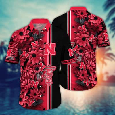 Floral Aloha NCAA Nebraska Cornhuskers Hawaiian Shirt Gift For Beach Lovers