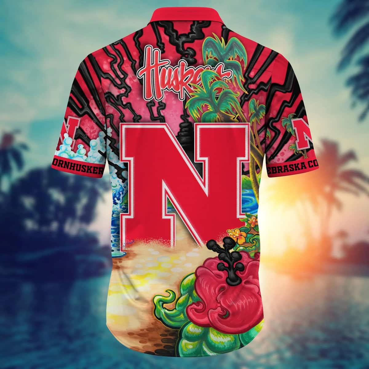 NCAA Nebraska Cornhuskers Hawaiian Shirt Practical Beach Gift NCAA Nebraska Cornhuskers Hawaiian Shirt Practical Beach Gift