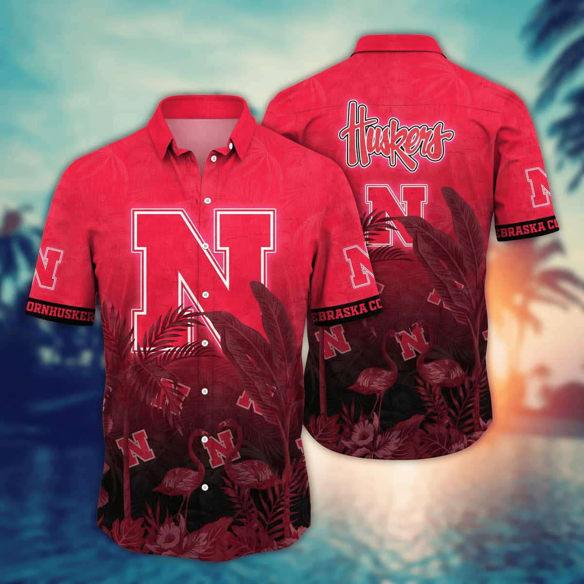 Vintage Aloha NCAA Nebraska Cornhuskers Hawaiian Shirt Summer Gift For Friends Vintage Aloha NCAA Nebraska Cornhuskers Hawaiian Shirt Summer Gift For Friends