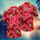Summer Aloha NCAA Nebraska Cornhuskers Hawaiian Shirt Palm Leaves Pattern