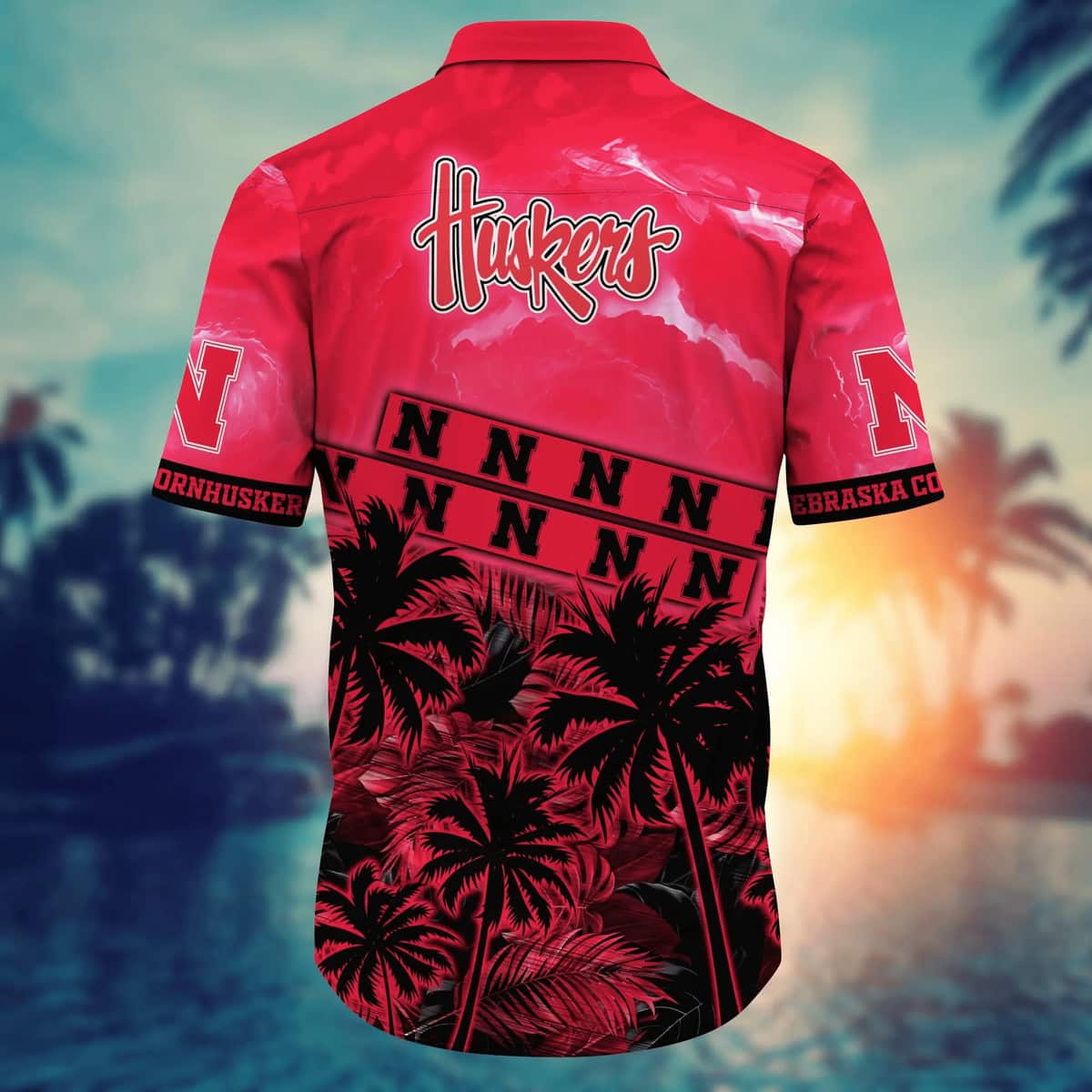 Vintage Aloha NCAA Nebraska Cornhuskers Hawaiian Shirt Summer Vacation Gift
