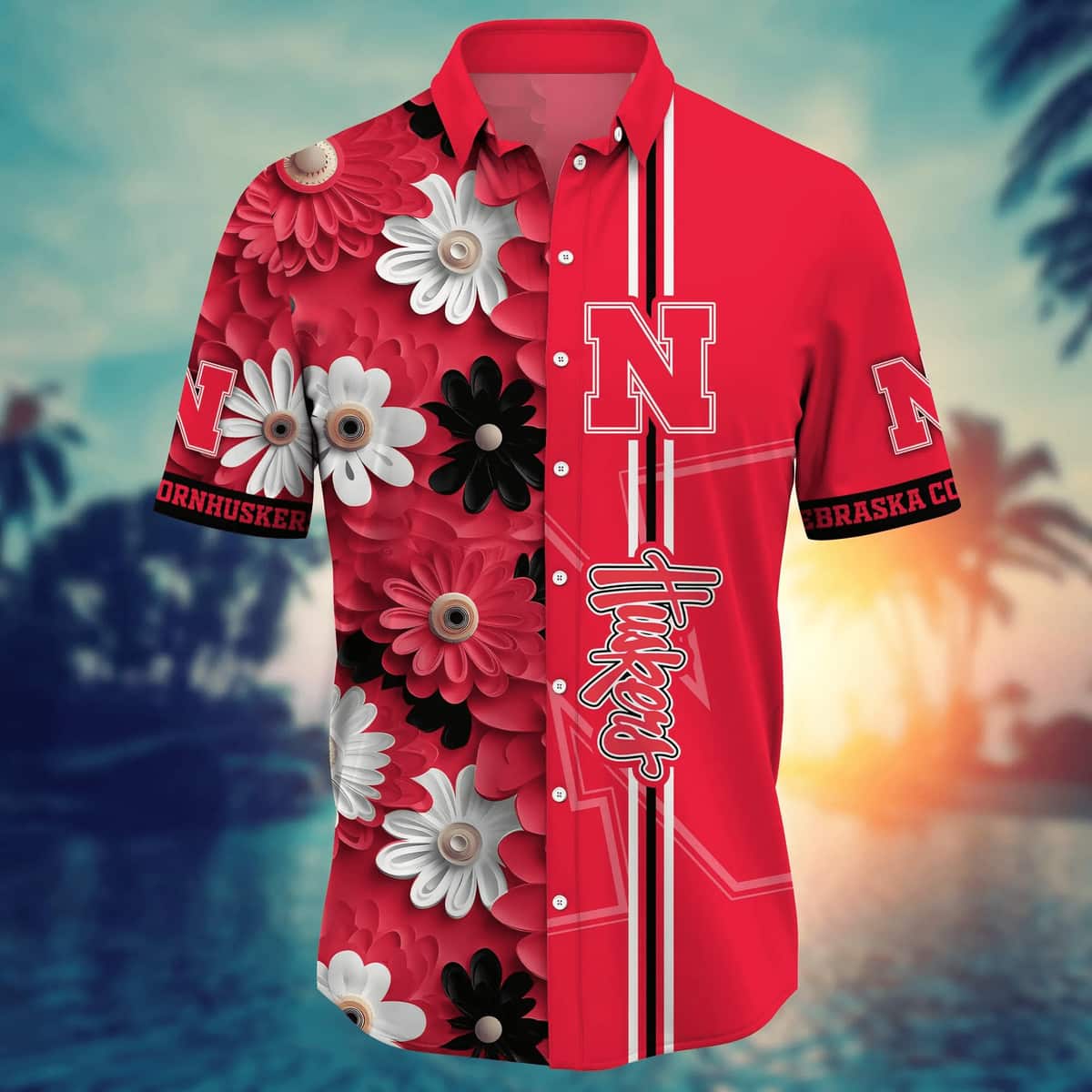 Floral Aloha NCAA Nebraska Cornhuskers Hawaiian Shirt Practical Beach Gift Floral Aloha NCAA Nebraska Cornhuskers Hawaiian Shirt Practical Beach Gift