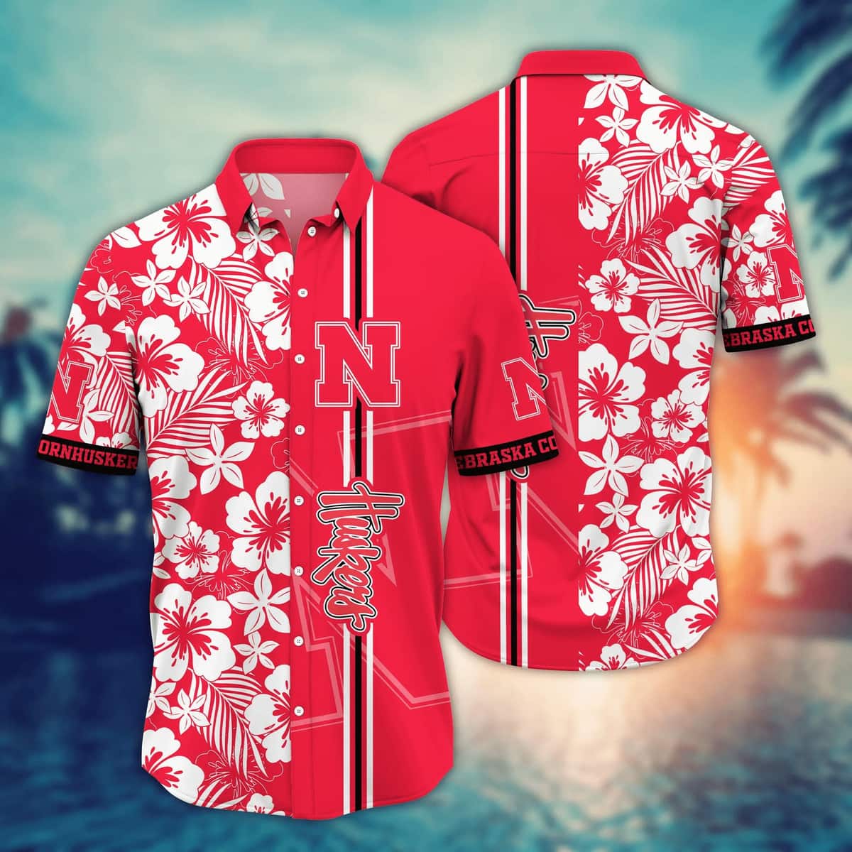 NCAA Nebraska Cornhuskers Hawaiian Shirt Practical Beach Gift For Him NCAA Nebraska Cornhuskers Hawaiian Shirt Practical Beach Gift For Him