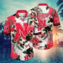 NCAA Nebraska Cornhuskers Hawaiian Shirt Hibiscus Flowers Pattern