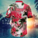 NCAA Nebraska Cornhuskers Hawaiian Shirt Hibiscus Flowers Pattern