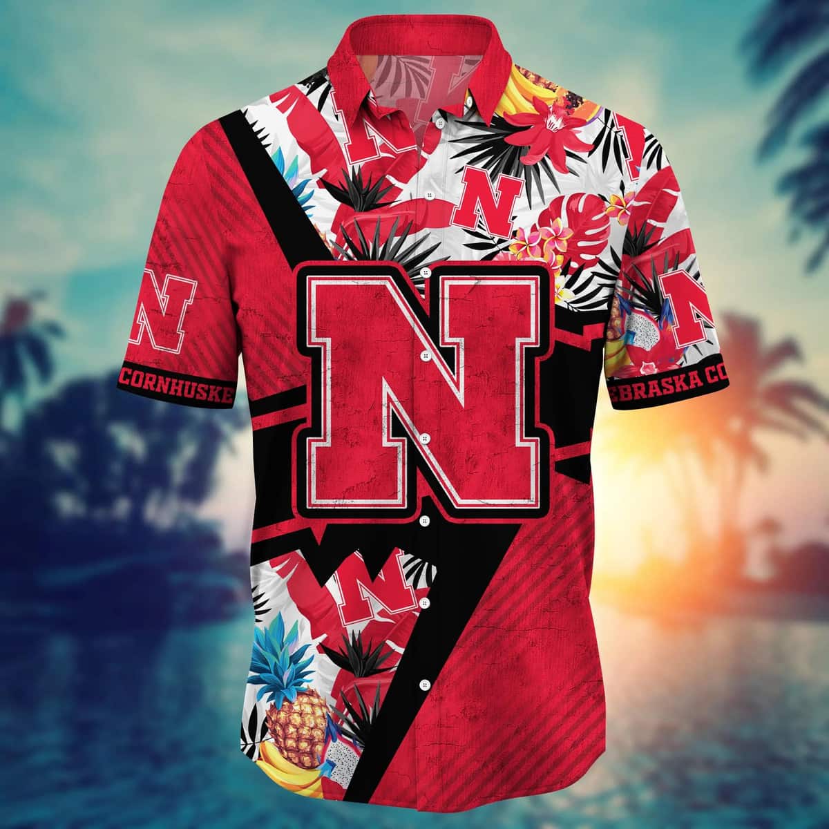 Nebraska Cornhuskers NCAA Hawaiian Shirt Practical Beach Gift Nebraska Cornhuskers NCAA Hawaiian Shirt Practical Beach Gift