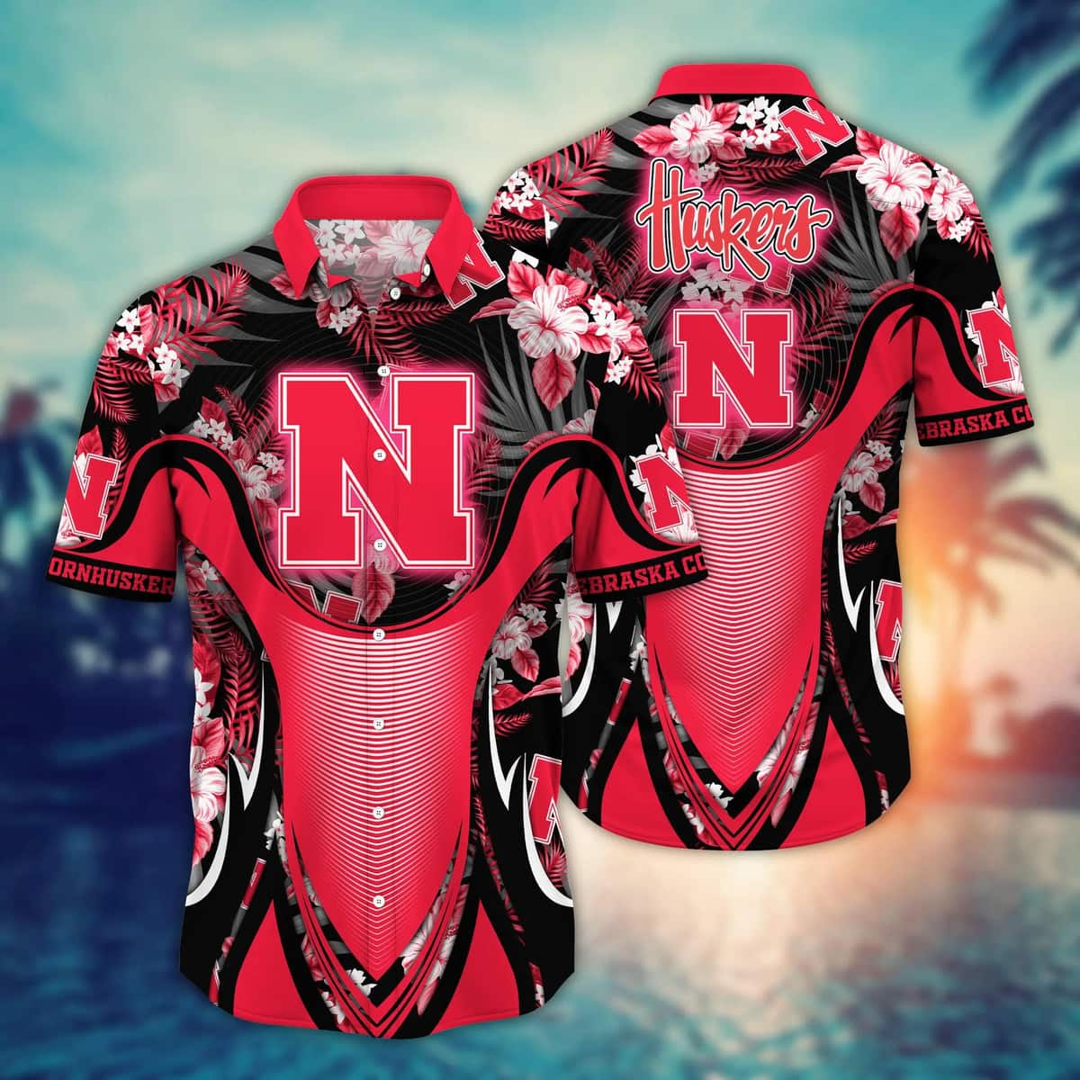 Nebraska Cornhuskers NCAA Hawaiian Shirt Summer Vacation Gift Nebraska Cornhuskers NCAA Hawaiian Shirt Summer Vacation Gift
