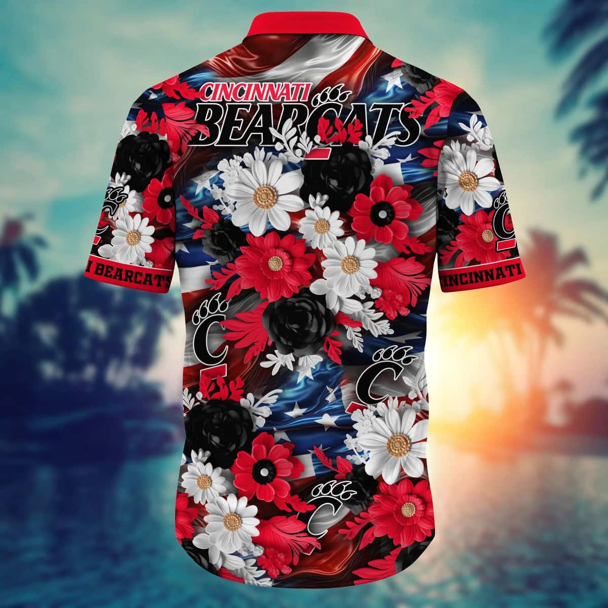 Floral Aloha NCAA Cincinnati Bearcats Hawaiian Shirt Independence Day Beach Gift For Dad