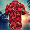 Red Aloha NCAA Cincinnati Bearcats Hawaiian Shirt Palm Leaves Pattern