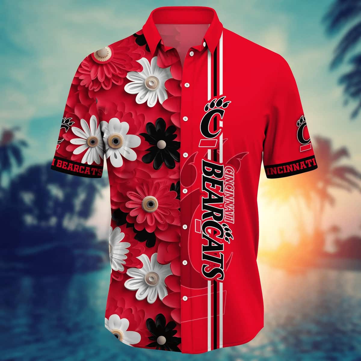 Floral Aloha NCAA Cincinnati Bearcats Hawaiian Shirt Beach Gift For Friend