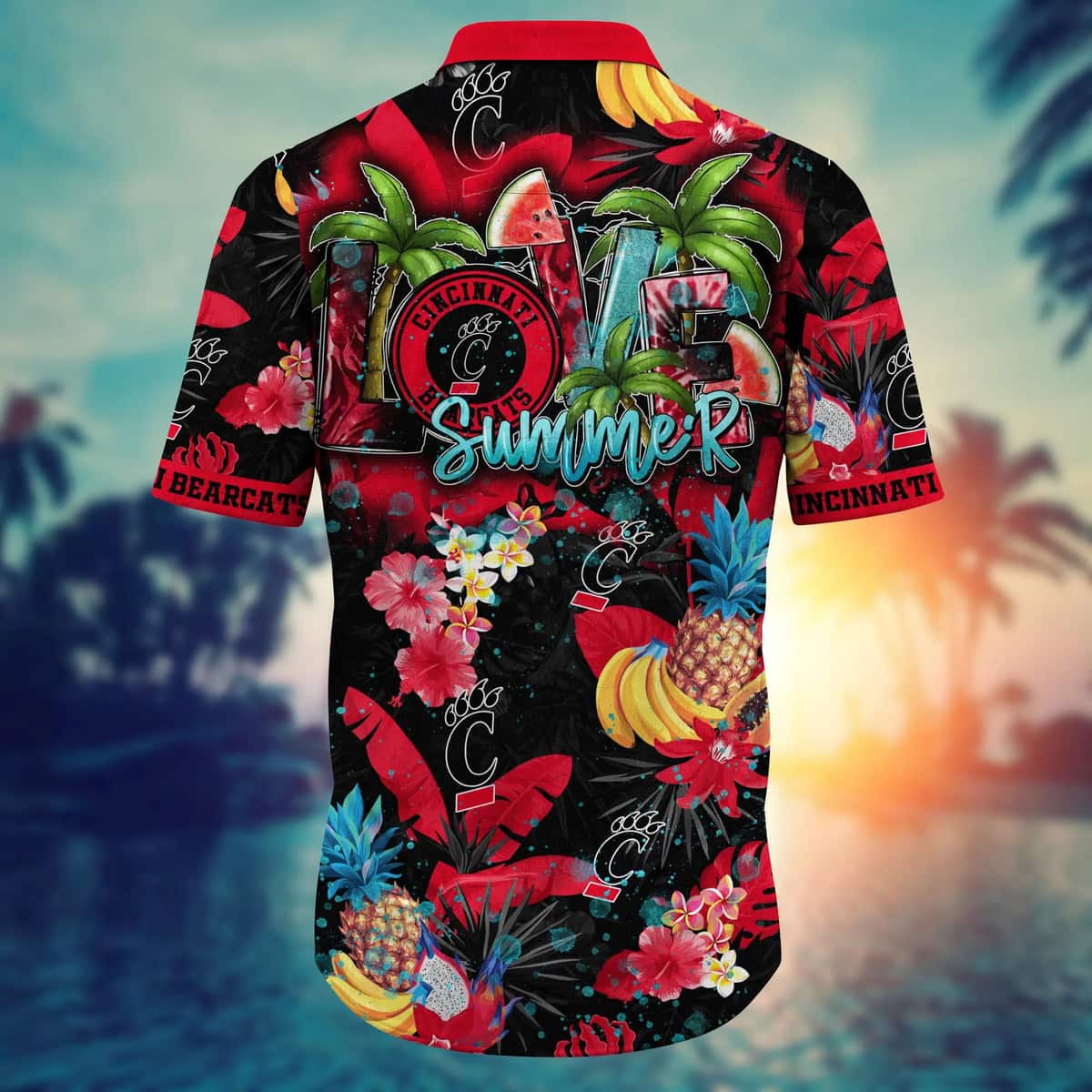 Summer Aloha NCAA Cincinnati Bearcats Hawaiian Shirt Tropical Fruit Pattern Summer Aloha NCAA Cincinnati Bearcats Hawaiian Shirt Tropical Fruit Pattern