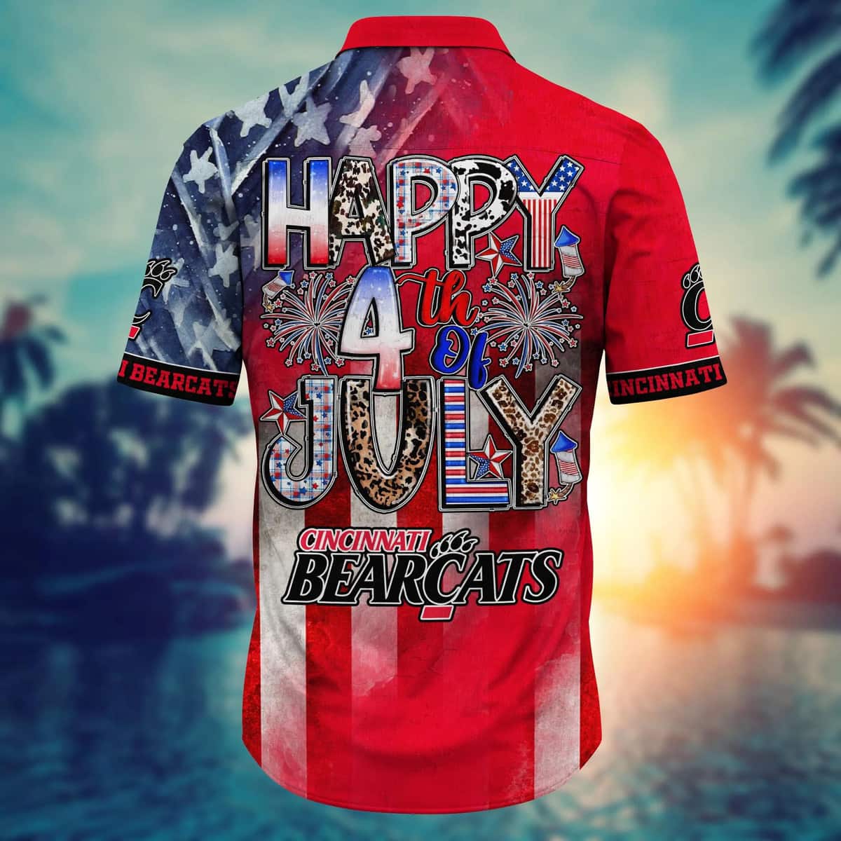 NCAA Cincinnati Bearcats Hawaiian Shirt Independence Day Happy 4th Of July