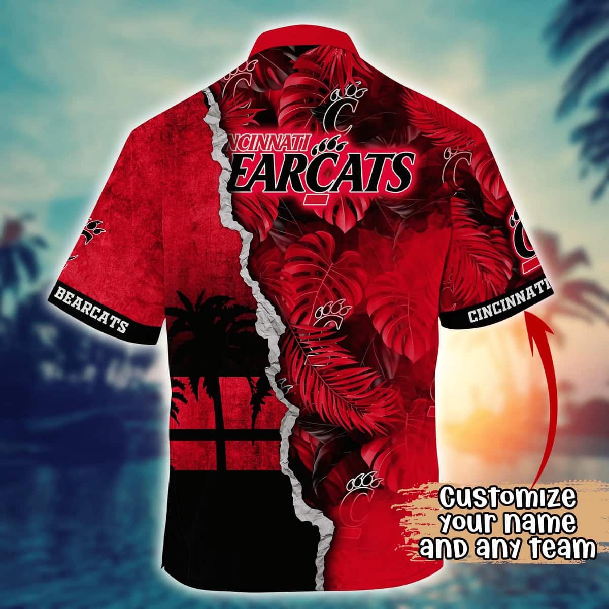 Vintage Aloha NCAA Cincinnati Bearcats Hawaiian Shirt Custom Name Beach Gift For Dad Vintage Aloha NCAA Cincinnati Bearcats Hawaiian Shirt Custom Name Beach Gift For Dad