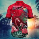 Cincinnati Bearcats NCAA Hawaiian Shirt Pink Flamingo And Palm Leaves Cincinnati Bearcats NCAA Hawaiian Shirt Pink Flamingo And Palm Leaves