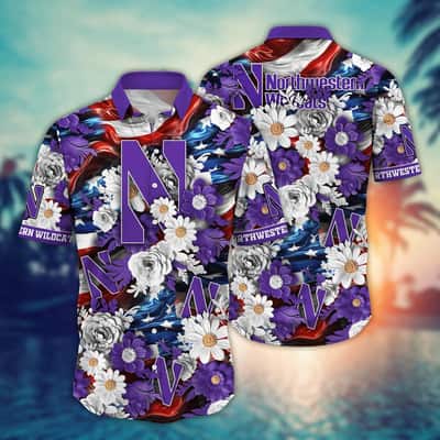 NCAA Northwestern Wildcats Hawaiian Shirt Independence Day Gift For Beach Lovers