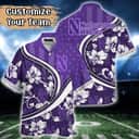 NCAA Northwestern Wildcats Hawaiian Shirt Custom Name Beach Lovers Gift