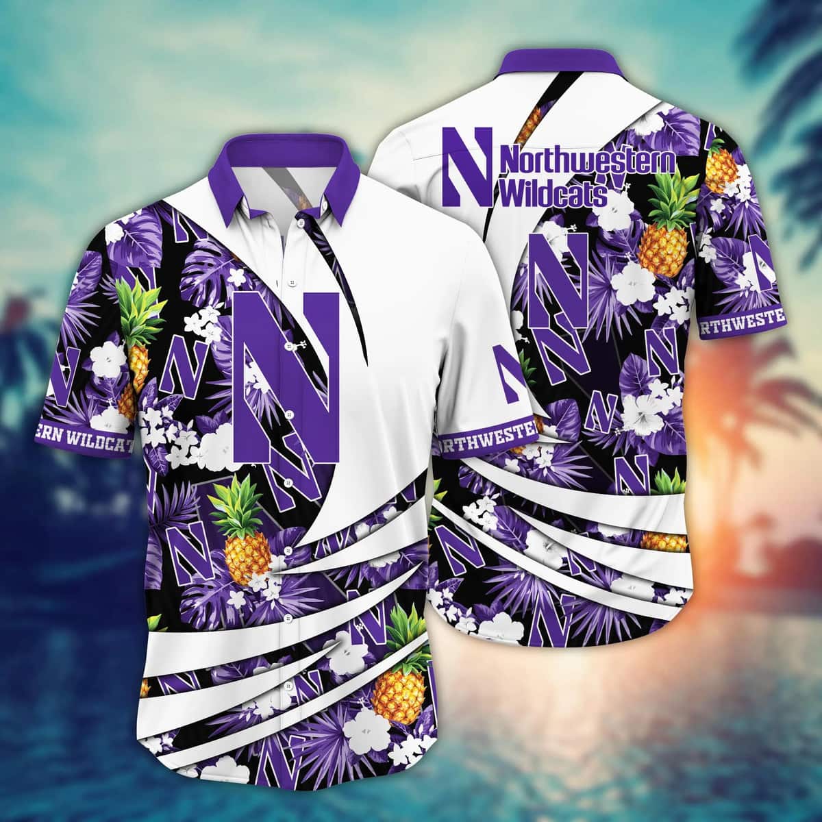 Summer Aloha NCAA Northwestern Wildcats Hawaiian Shirt Beach Vacation Gift Summer Aloha NCAA Northwestern Wildcats Hawaiian Shirt Beach Vacation Gift