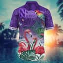 Summer Aloha NCAA Northwestern Wildcats Hawaiian Shirt Pink Flamingo And Palm Leaves Summer Aloha NCAA Northwestern Wildcats Hawaiian Shirt Pink Flamingo And Palm Leaves