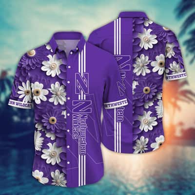 Floral Aloha NCAA Northwestern Wildcats Hawaiian Shirt Summer Gift For Friends