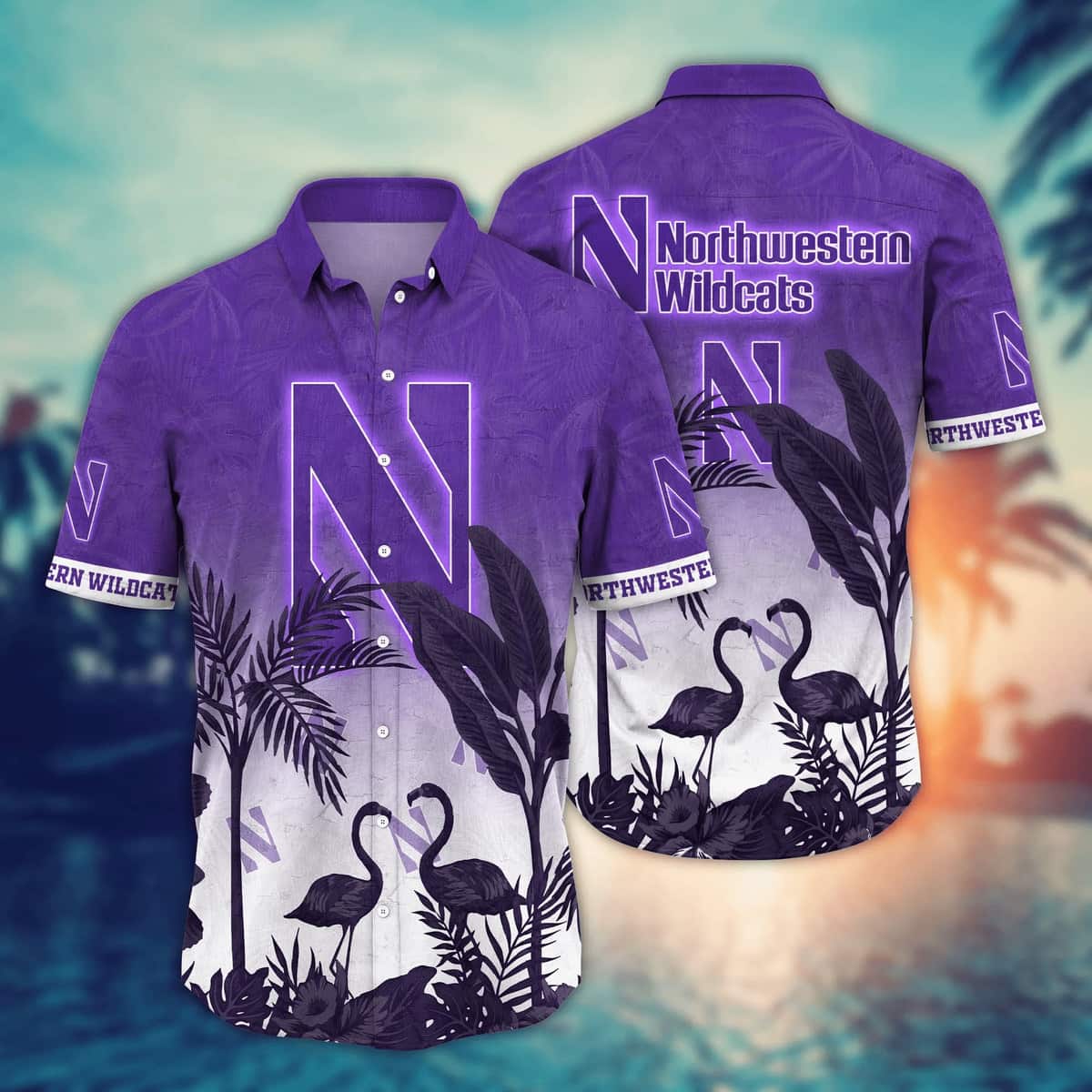 Vintage Aloha NCAA Northwestern Wildcats Hawaiian Shirt Beach Vacation Gift Vintage Aloha NCAA Northwestern Wildcats Hawaiian Shirt Beach Vacation Gift