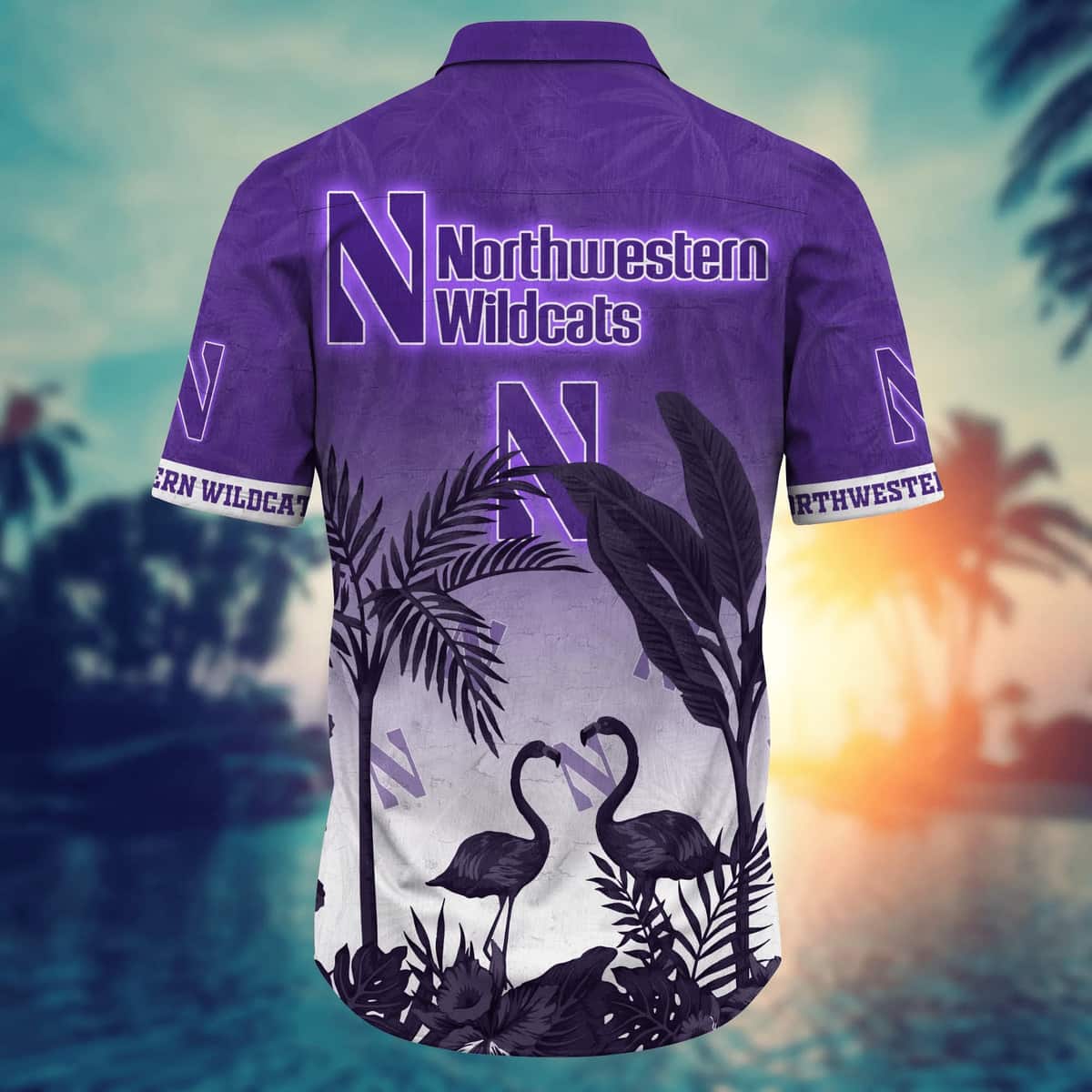 Vintage Aloha NCAA Northwestern Wildcats Hawaiian Shirt Beach Vacation Gift