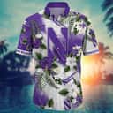 NCAA Northwestern Wildcats Hawaiian Shirt Hibiscus Flowers Pattern