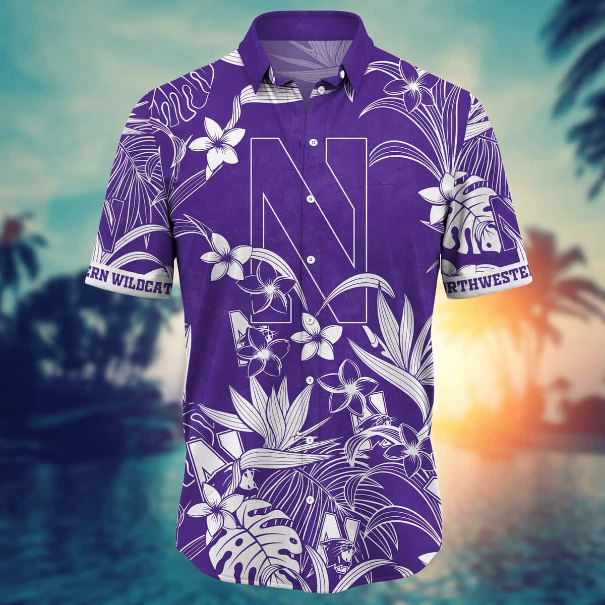 NCAA Northwestern Wildcats Hawaiian Shirt Gift For Summer Holiday
