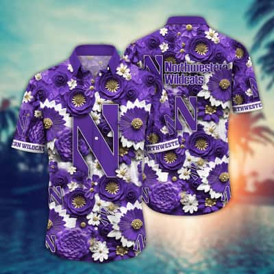 Floral Aloha NCAA Northwestern Wildcats Hawaiian Shirt Trendy Summer Gift