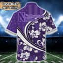 NCAA Northwestern Wildcats Hawaiian Shirt Custom Name Gift For Beach Lovers