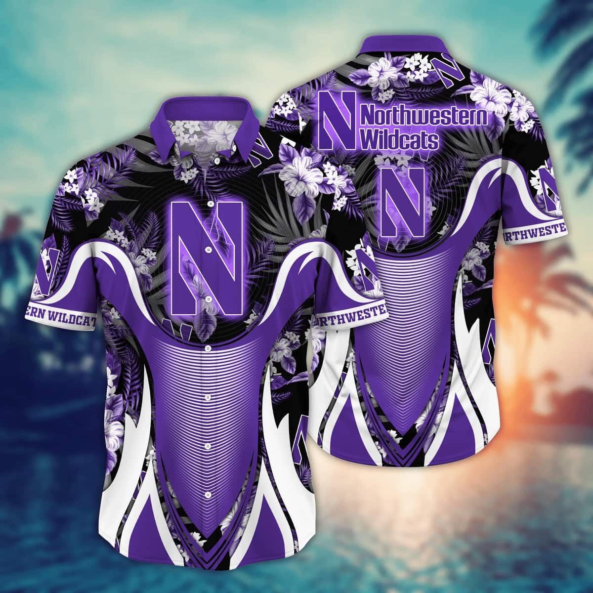 Northwestern Wildcats NCAA Hawaiian Shirt Gift For Summer Holiday Northwestern Wildcats NCAA Hawaiian Shirt Gift For Summer Holiday