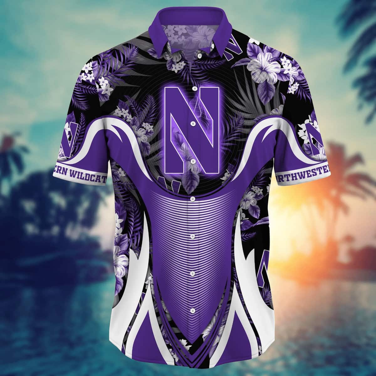 Northwestern Wildcats NCAA Hawaiian Shirt Gift For Summer Holiday Northwestern Wildcats NCAA Hawaiian Shirt Gift For Summer Holiday