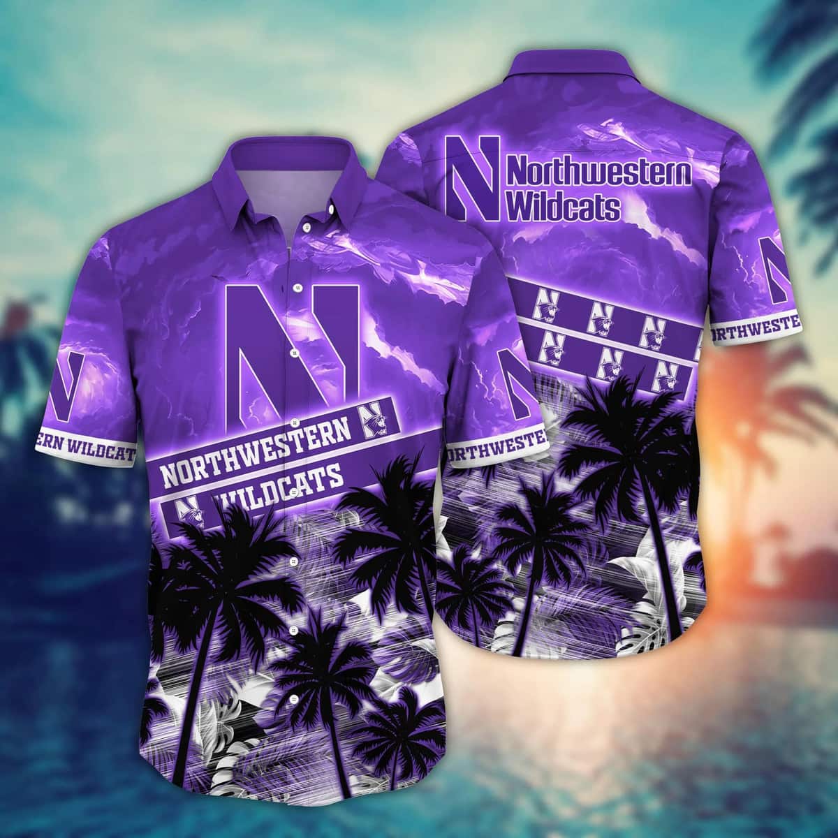 Vintage Aloha NCAA Northwestern Wildcats Hawaiian Shirt Gift For Best Friend Vintage Aloha NCAA Northwestern Wildcats Hawaiian Shirt Gift For Best Friend