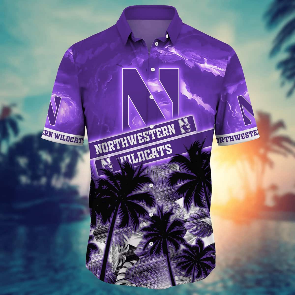 Vintage Aloha NCAA Northwestern Wildcats Hawaiian Shirt Gift For Best Friend Vintage Aloha NCAA Northwestern Wildcats Hawaiian Shirt Gift For Best Friend