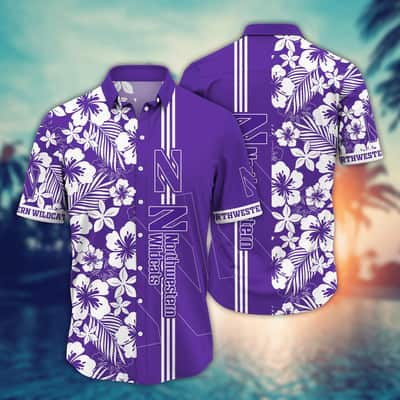 NCAA Northwestern Wildcats Hawaiian Shirt Beach Vacation Gift