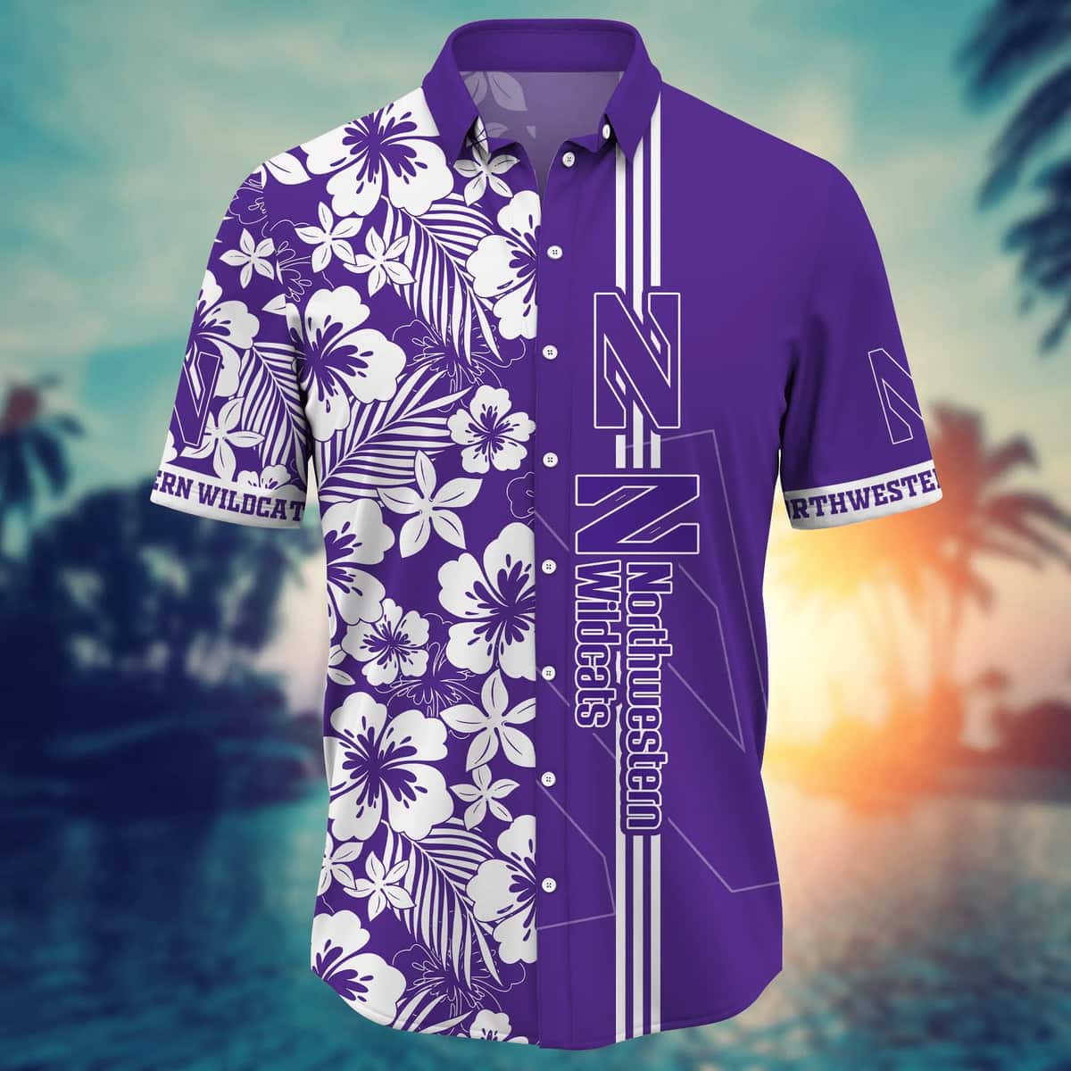 NCAA Northwestern Wildcats Hawaiian Shirt Beach Vacation Gift NCAA Northwestern Wildcats Hawaiian Shirt Beach Vacation Gift