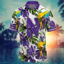 Summer Aloha NCAA Northwestern Wildcats Hawaiian Shirt Birds And Palm Leaves