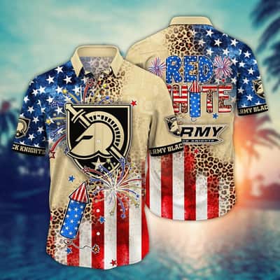 NCAA Army Black Knights Hawaiian Shirt Fireworks Independence Day
