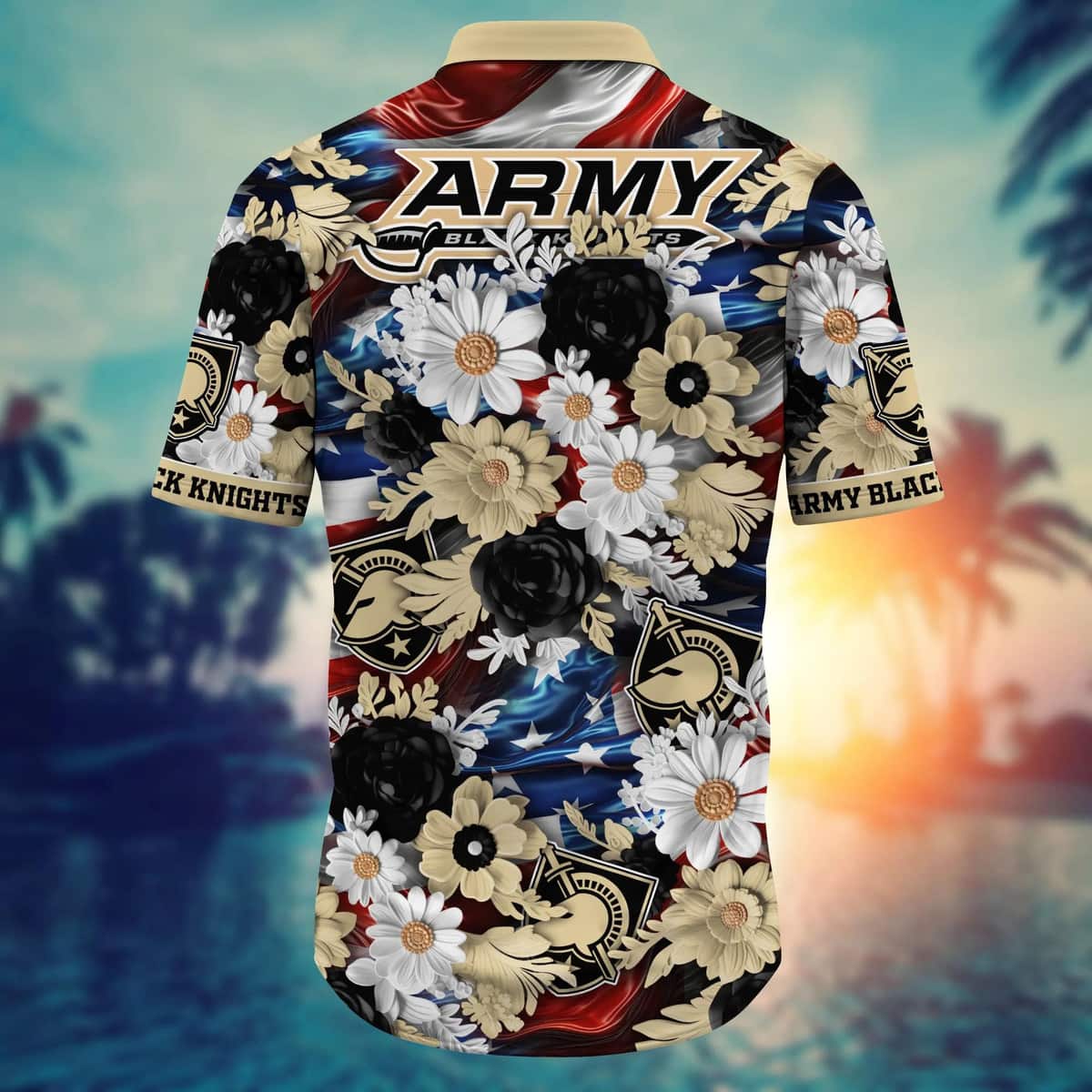 Floral Aloha NCAA Army Black Knights Hawaiian Shirt Independence Day Floral Aloha NCAA Army Black Knights Hawaiian Shirt Independence Day