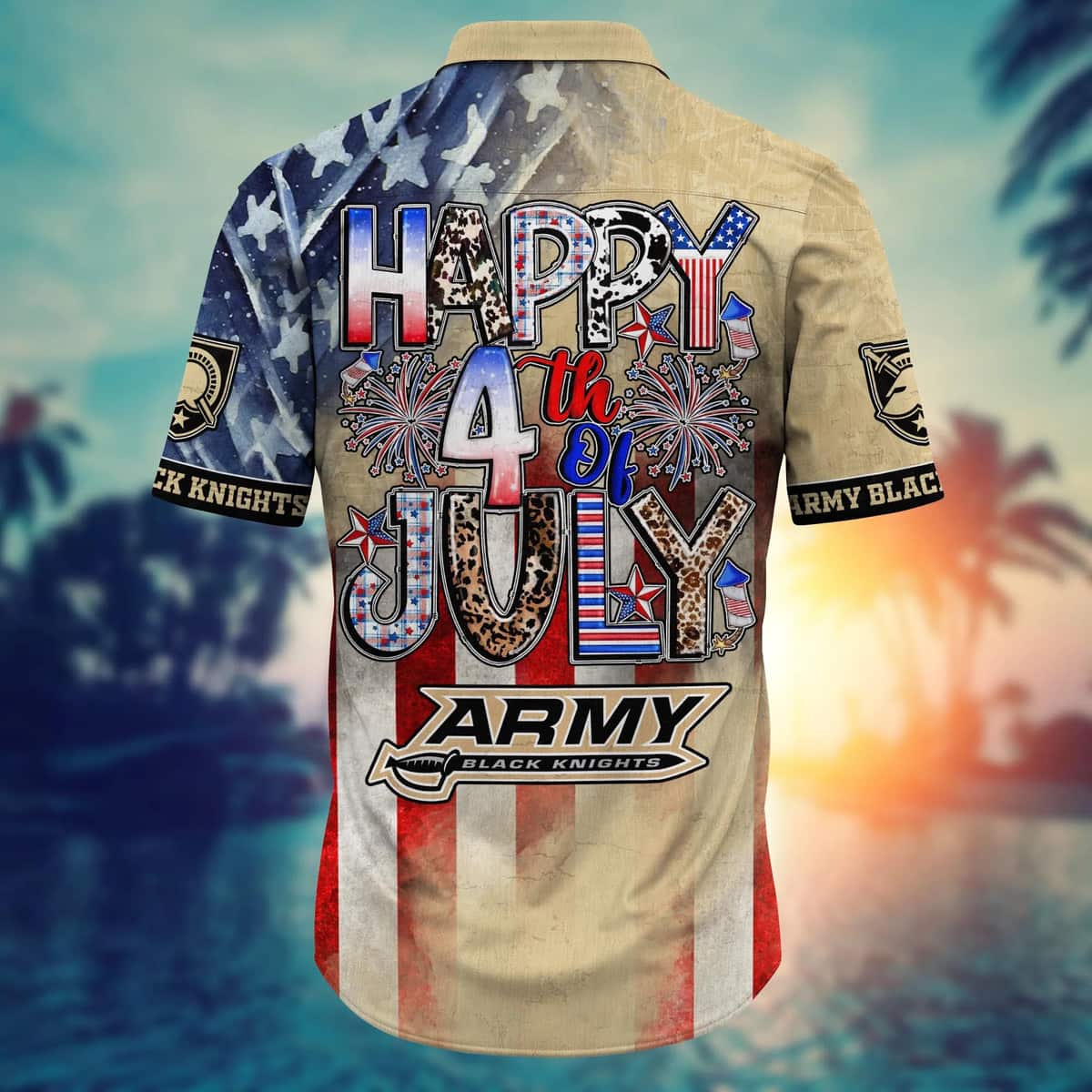 NCAA Army Black Knights Hawaiian Shirt Independence Day Happy 4th Of July NCAA Army Black Knights Hawaiian Shirt Independence Day Happy 4th Of July