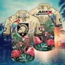 NCAA Army Black Knights Hawaiian Shirt Pink Flamingo And Palm Leaves NCAA Army Black Knights Hawaiian Shirt Pink Flamingo And Palm Leaves