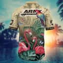 NCAA Army Black Knights Hawaiian Shirt Pink Flamingo And Palm Leaves NCAA Army Black Knights Hawaiian Shirt Pink Flamingo And Palm Leaves