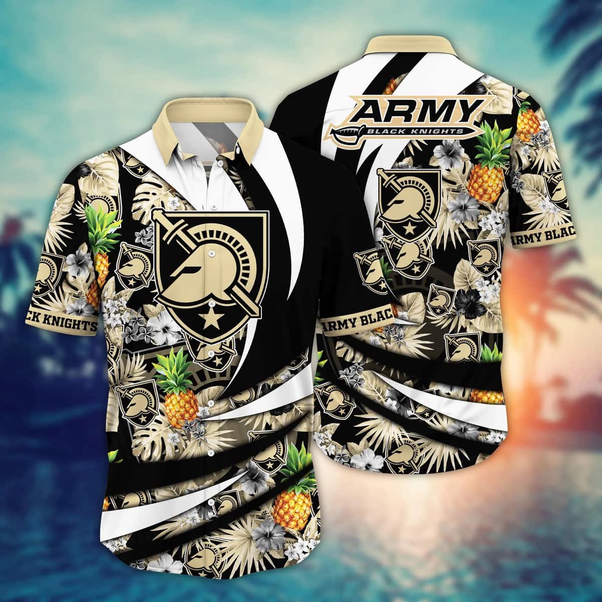 Tropical Aloha NCAA Army Black Knights Hawaiian Shirt Beach Lovers Gift Tropical Aloha NCAA Army Black Knights Hawaiian Shirt Beach Lovers Gift
