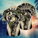 NCAA Army Black Knights Hawaiian Shirt Palm Leaves Pattern