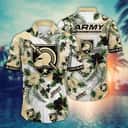 NCAA Army Black Knights Hawaiian Shirt Hibiscus Flowers Pattern