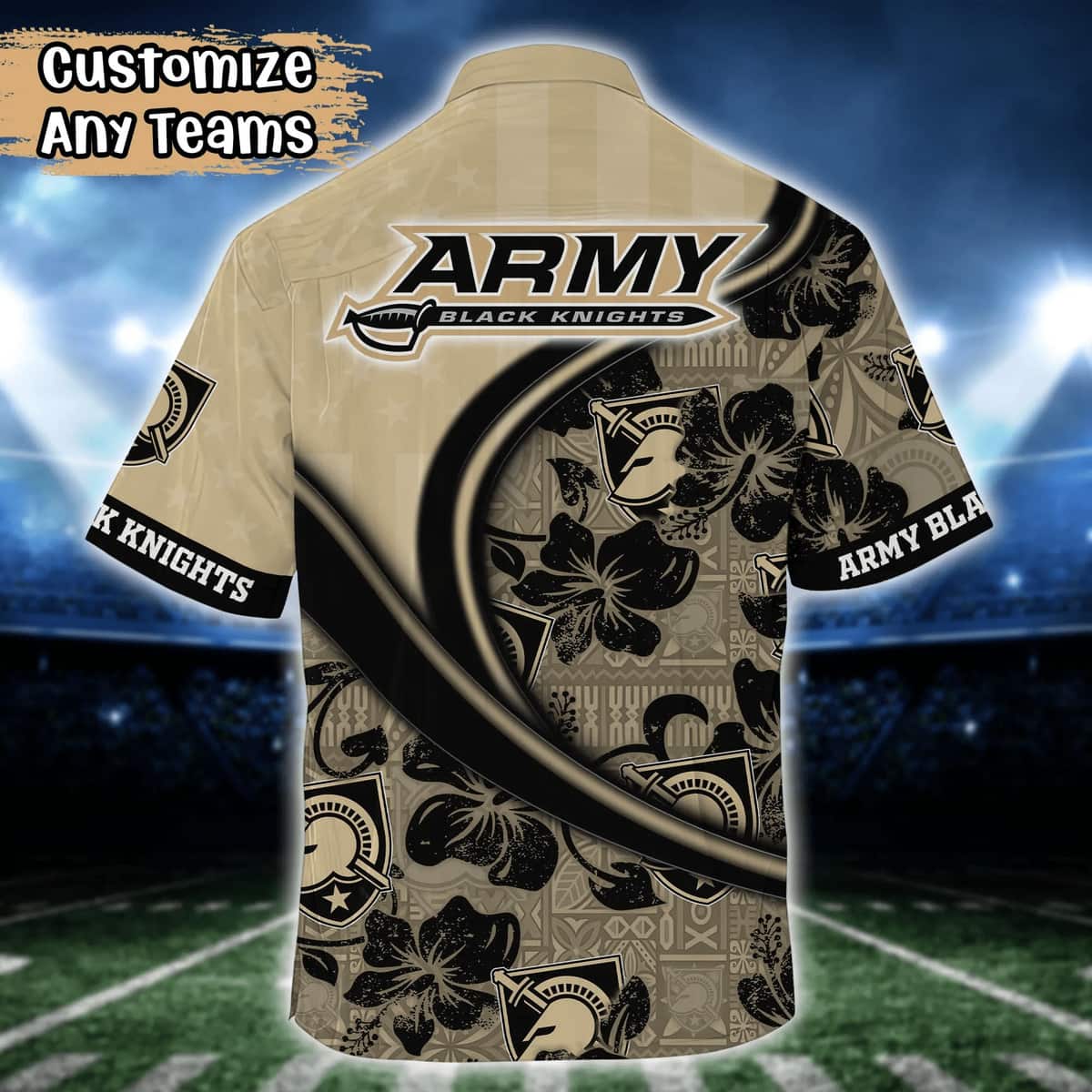 NCAA Army Black Knights Hawaiian Shirt Custom Name Summer Beach Gift NCAA Army Black Knights Hawaiian Shirt Custom Name Summer Beach Gift