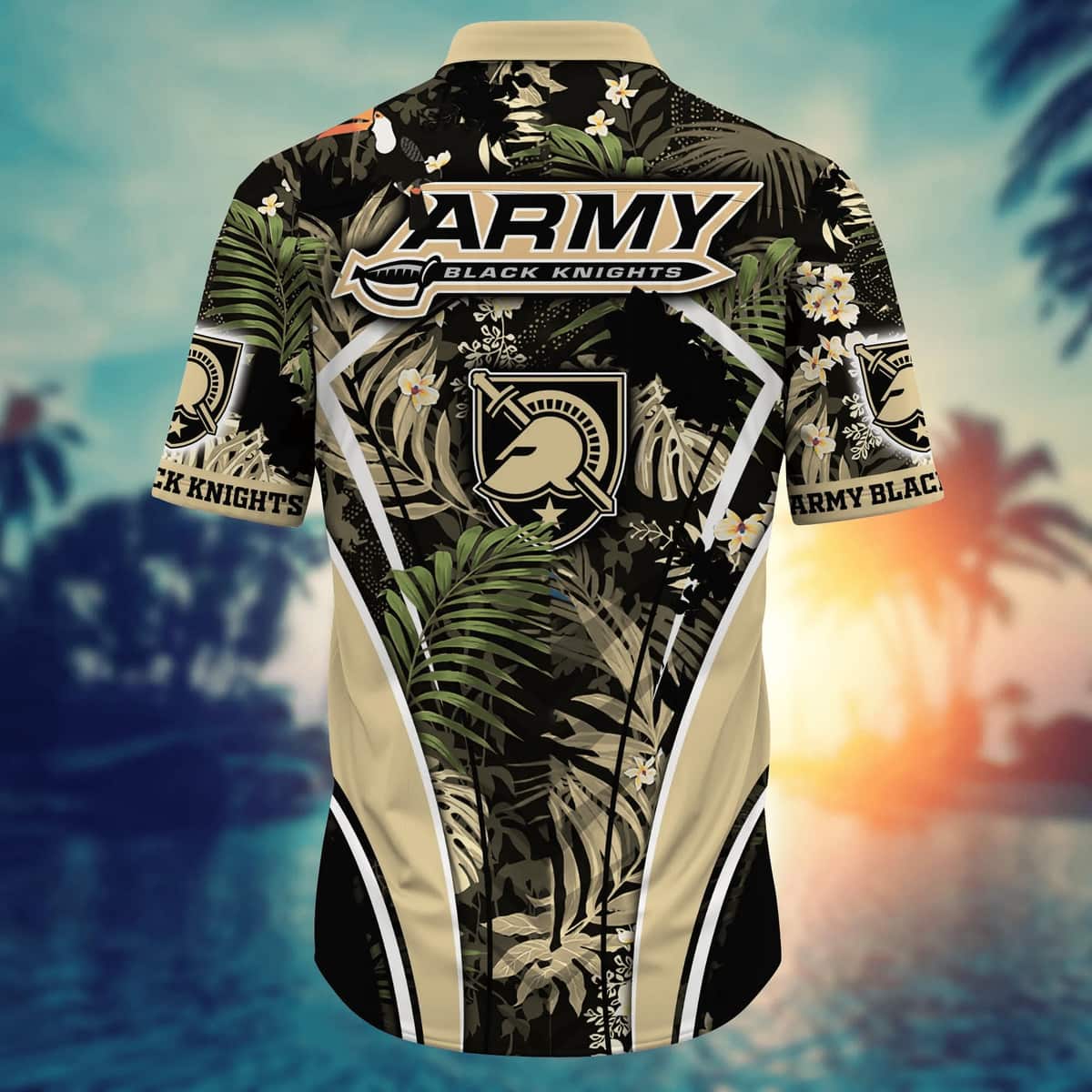 Army Black Knights NCAA Hawaiian Shirt Palm Leaves Pattern Army Black Knights NCAA Hawaiian Shirt Palm Leaves Pattern
