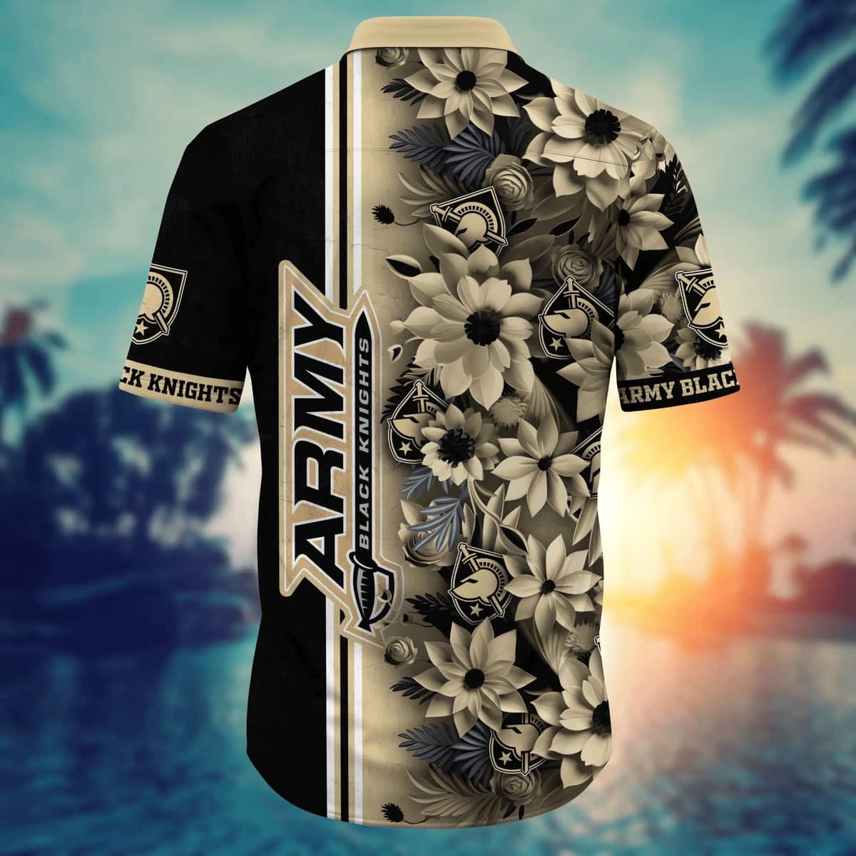 Floral Aloha NCAA Army Black Knights Hawaiian Shirt Beach Gift For Him