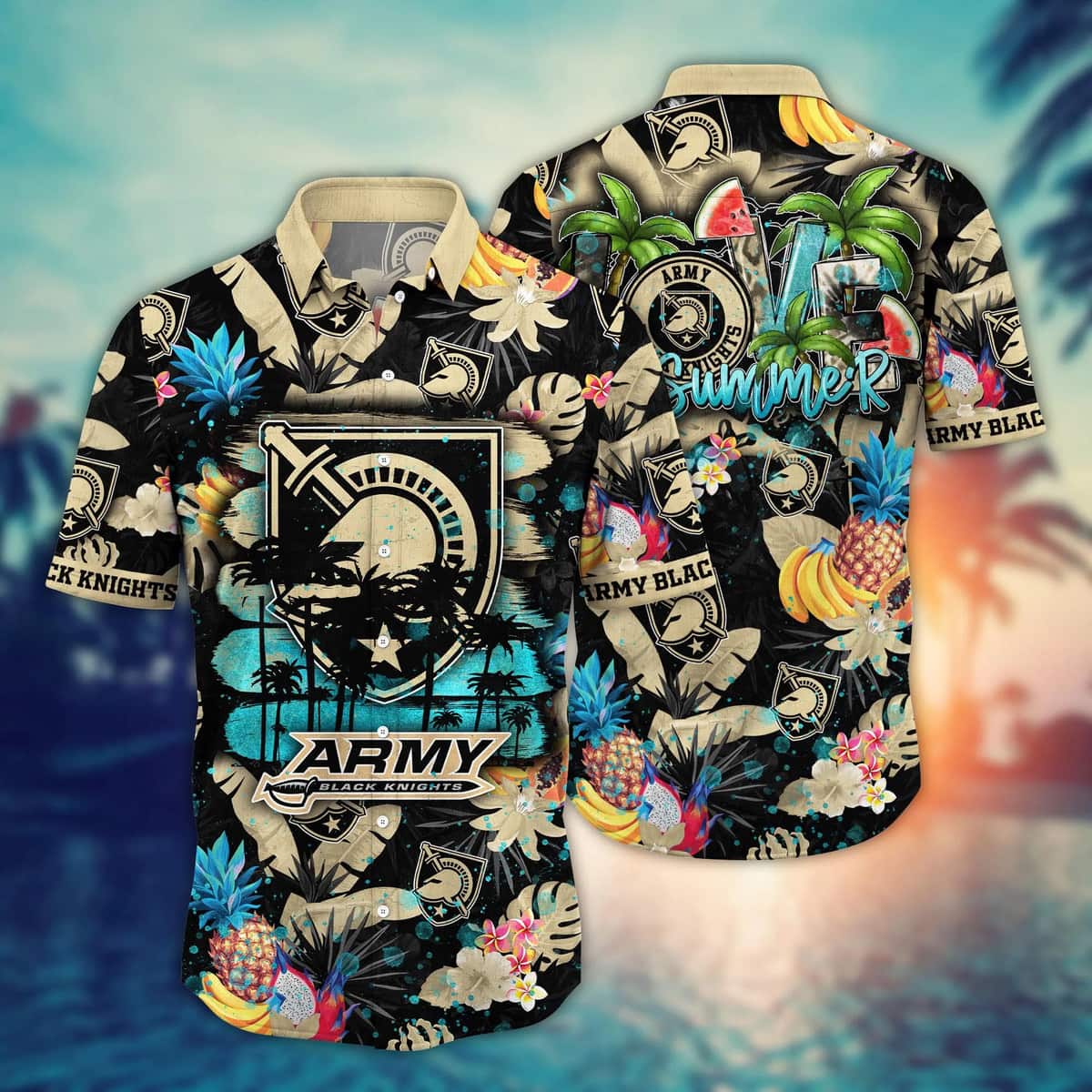 Summer Aloha NCAA Army Black Knights Hawaiian Shirt Tropical Fruit Pattern Beach Lovers Gift Summer Aloha NCAA Army Black Knights Hawaiian Shirt Tropical Fruit Pattern Beach Lovers Gift